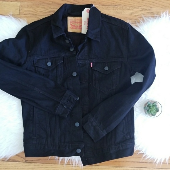 Levis Trucker Black Denim Jacket - Picture 1 of 6